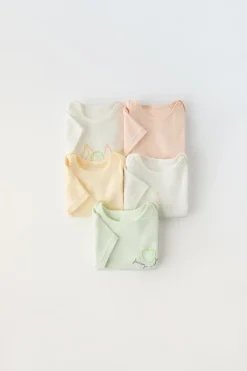 1 MÊS - 3 ANOS/ PACK DE CINCO BODIES FRUTINHAS-ZARA Cheap