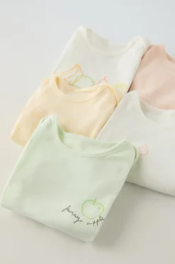 1 MÊS - 3 ANOS/ PACK DE CINCO BODIES FRUTINHAS-ZARA Cheap