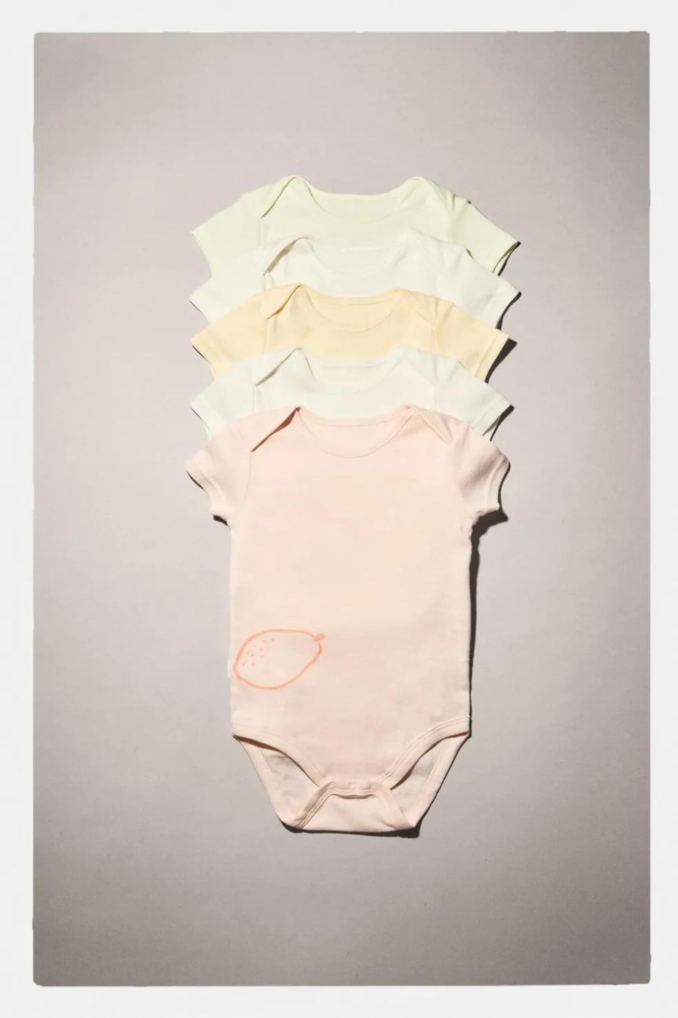 1 MÊS - 3 ANOS/ PACK DE CINCO BODIES FRUTINHAS-ZARA Cheap