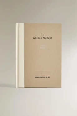 ZARA Presentes Para O Lar|Presentes Para O Lar^AGENDA VISTA SEMANA PAPELARIA A5 Cinzento