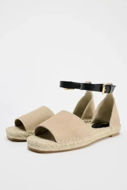 ZARA Sapatos^ALPERCATA COM PULSEIRA Castanho-areia