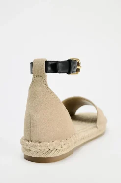 ZARA Sapatos^ALPERCATA COM PULSEIRA Castanho-areia