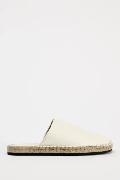 ZARA Sapatos^ALPERGATA MULE DE PELE Branco