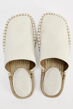 ZARA Sapatos^ALPERGATA MULE DE PELE Branco