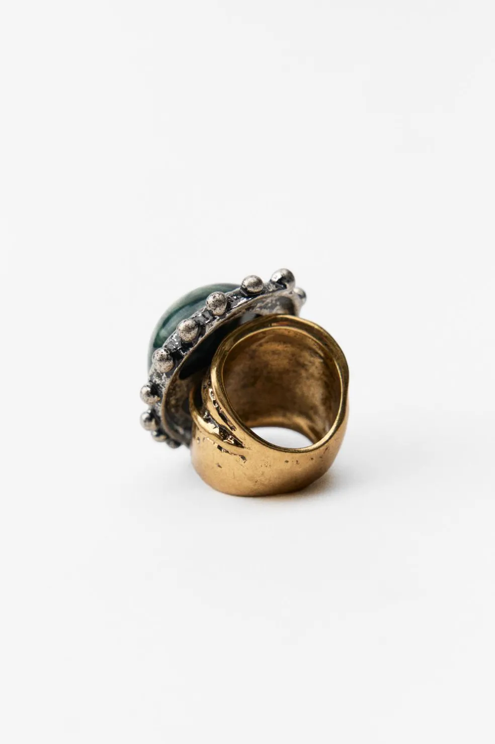 ZARA Acessórios / Bijuteria^ANEL COWBOY COM PEDRA DE RESINA Ouro / Prata