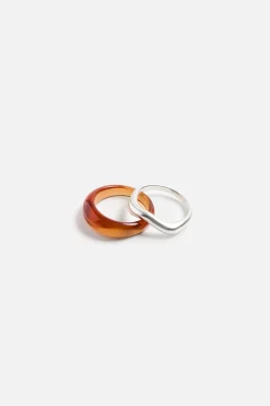 ZARA Acessórios^ANÉIS COMBINADOS PACK 2 Prata