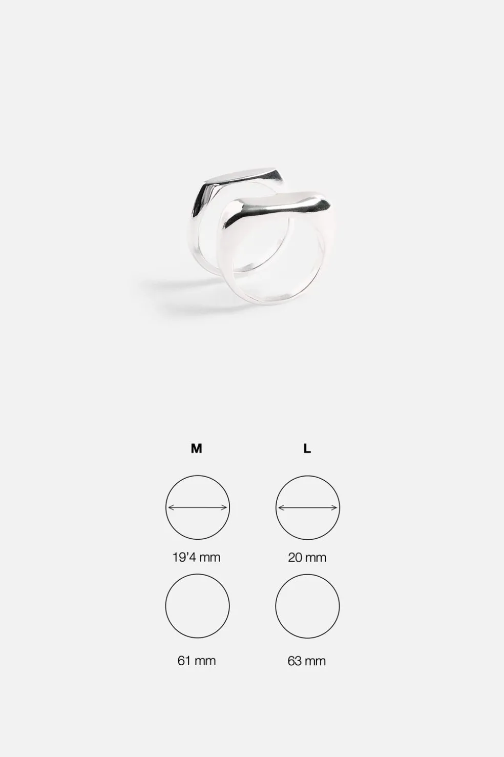 ZARA Acessórios^ANÉIS COMBINADOS PACK 2 Prata