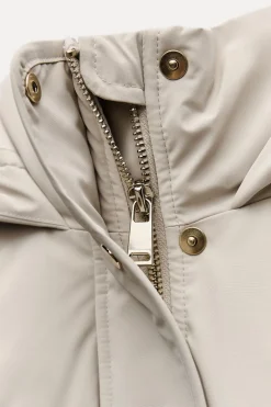 ZARA Sobretudos / Anoraques|Winter Layersnew^ANORAQUE ACOLCHOADO COM CAPUZ WINDPROOF Cru