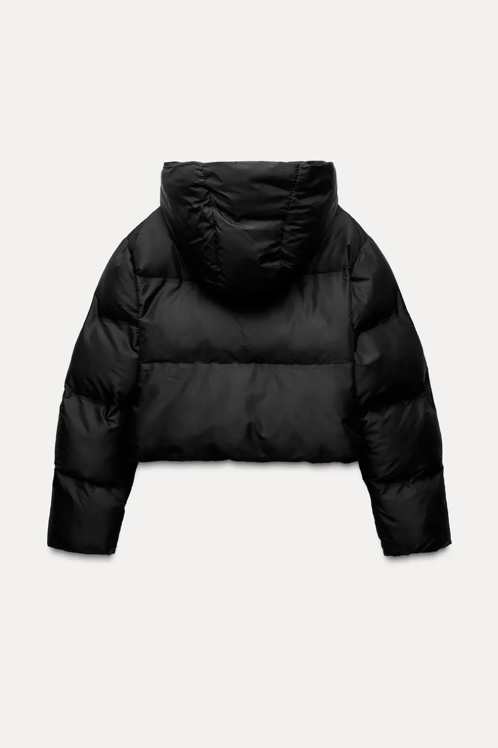 ZARA Sobretudos / Anoraques^ANORAQUE ACOLCHOADO IMPERMEÁVEL Preto