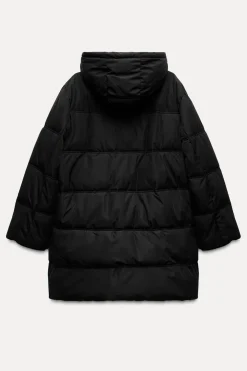 ZARA Sobretudos / Anoraques^ANORAQUE COM CAPUZ WATER AND WIND PROTECTION Preto
