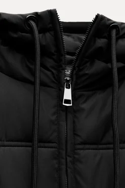 ZARA Sobretudos / Anoraques^ANORAQUE COM CAPUZ WATER AND WIND PROTECTION Preto