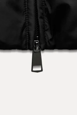 ZARA Sobretudos / Anoraques^ANORAQUE COM CAPUZ WATER AND WIND PROTECTION Preto