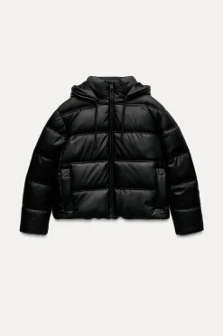 ZARA Winter Layersnew|Sobretudos / Anoraques^ANORAQUE EFEITO PELE WIND PROTECTION Preto