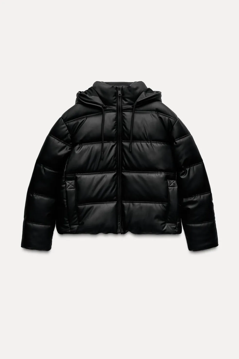 ZARA Winter Layersnew|Sobretudos / Anoraques^ANORAQUE EFEITO PELE WIND PROTECTION Preto