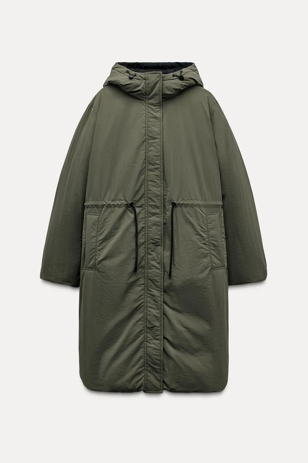 ZARA Sobretudos / Anoraques^ANORAQUE REVERSÍVEL COMPRIDO WATER AND WIND PROTECTION Preto