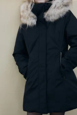 ZARA Sobretudos / Anoraques^ANORAQUE WATER AND WIND PROTECTION Preto
