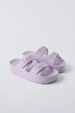BABUCHAS DE BANHO COM FIVELAS VOLUME-ZARA Hot