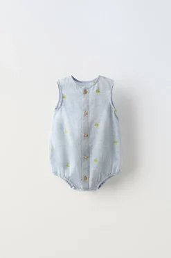 BABYGRO COM BORDADO DE PALMEIRAS-ZARA Flash Sale