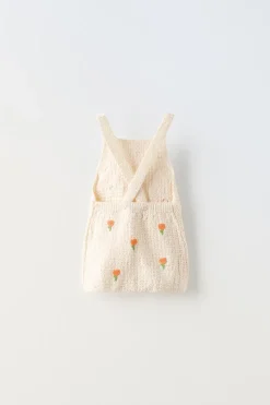 BABYGRO DE MALHA COM FLORES BORDADAS-ZARA Clearance
