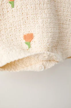 BABYGRO DE MALHA COM FLORES BORDADAS-ZARA Clearance