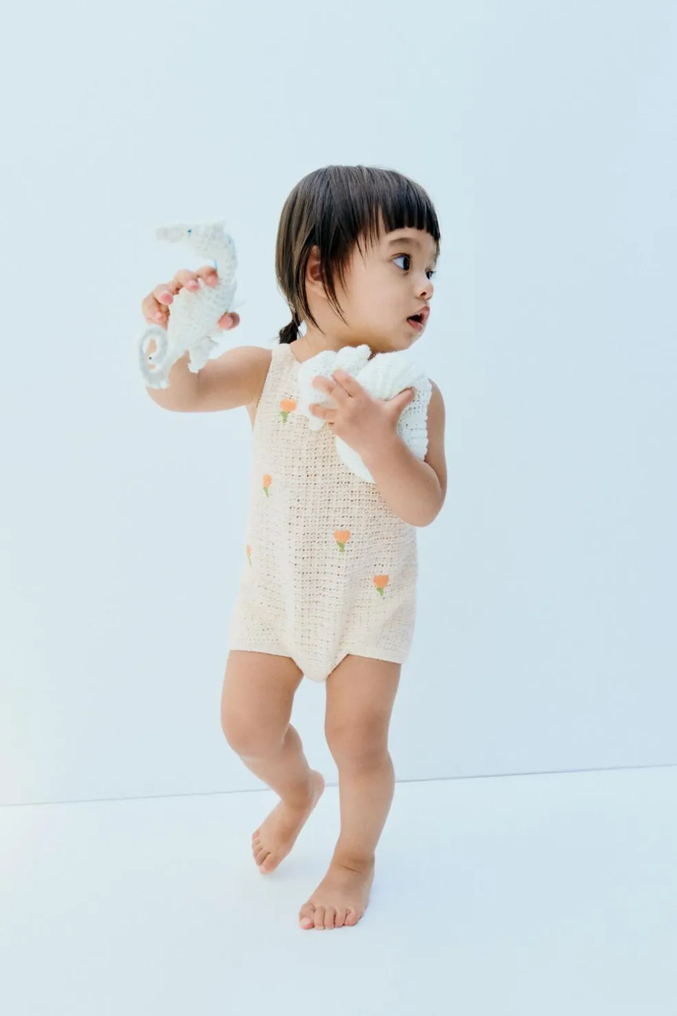BABYGRO DE MALHA COM FLORES BORDADAS-ZARA Clearance
