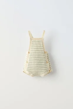 BABYGROW DE MALHA ÀS RISCAS COM BOTÕES-ZARA Outlet