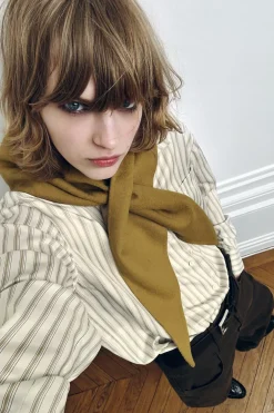 ZARA Acessórios / Bijuteria^BANDANA COM LÃ Camel-claro