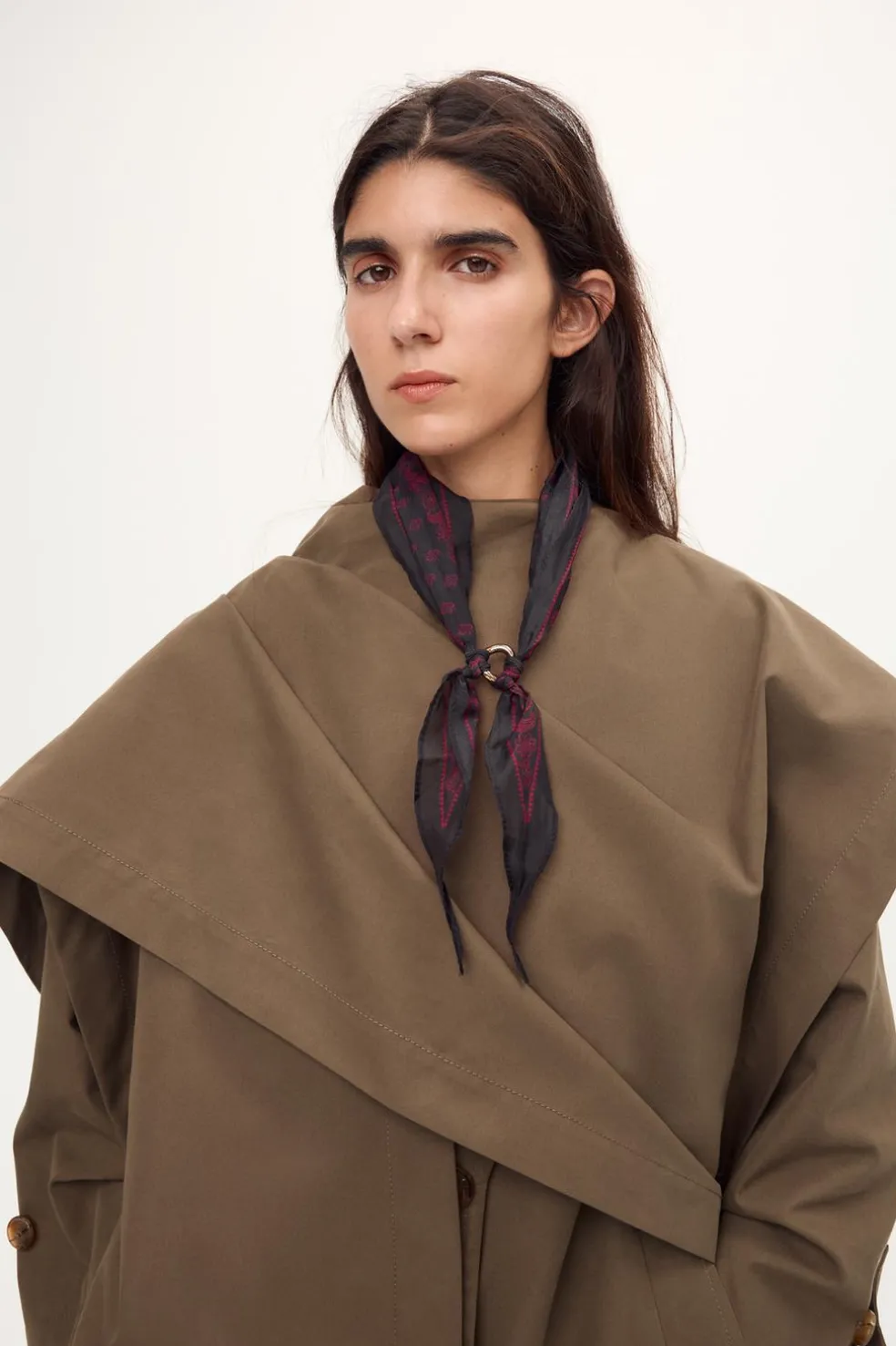 ZARA Acessórios / Bijuteria^BANDANA COM SEDA E ARGOLA Preto