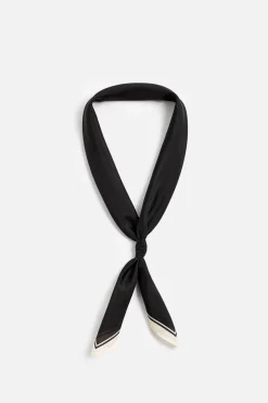 ZARA Acessórios^BANDANA DE SEDA EM CONTRASTE Preto