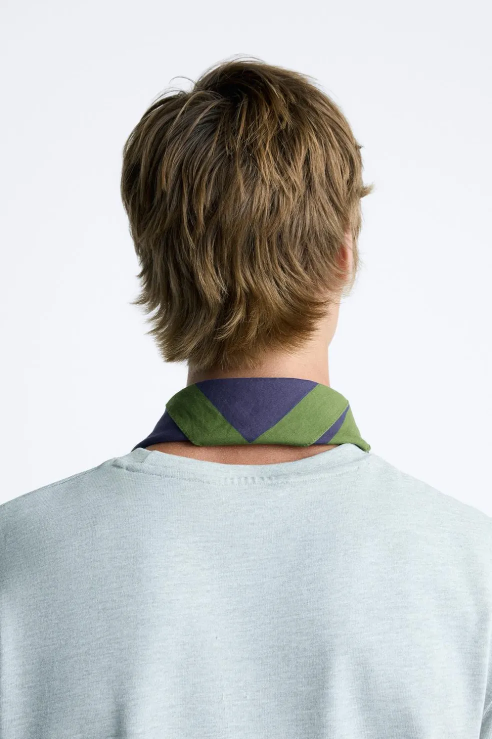 ZARA Acessórios^BANDANA ESTAMPADO EM CONTRASTE Azulão