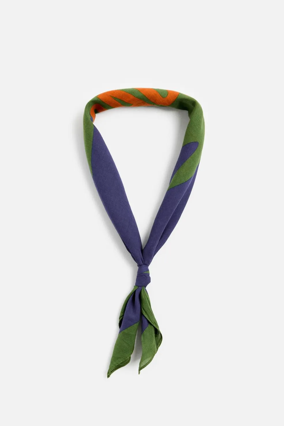 ZARA Acessórios^BANDANA ESTAMPADO EM CONTRASTE Azulão