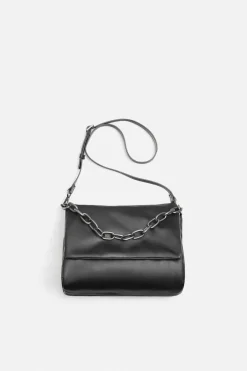 ZARA Malas / Mochilas^BANDOLERA SOLAPA CADENA Preto