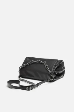 ZARA Malas / Mochilas^BANDOLERA SOLAPA CADENA Preto