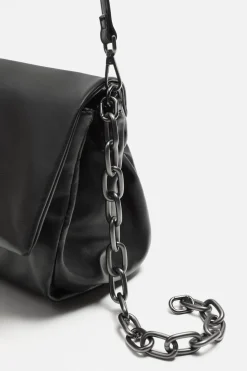 ZARA Malas / Mochilas^BANDOLERA SOLAPA CADENA Preto