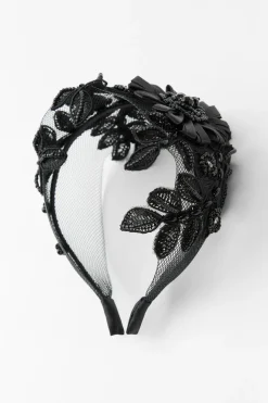 ZARA Acessórios / Bijuteria|Lingerie^BANDOLETE REDE FLORES COM BRILHO Preto