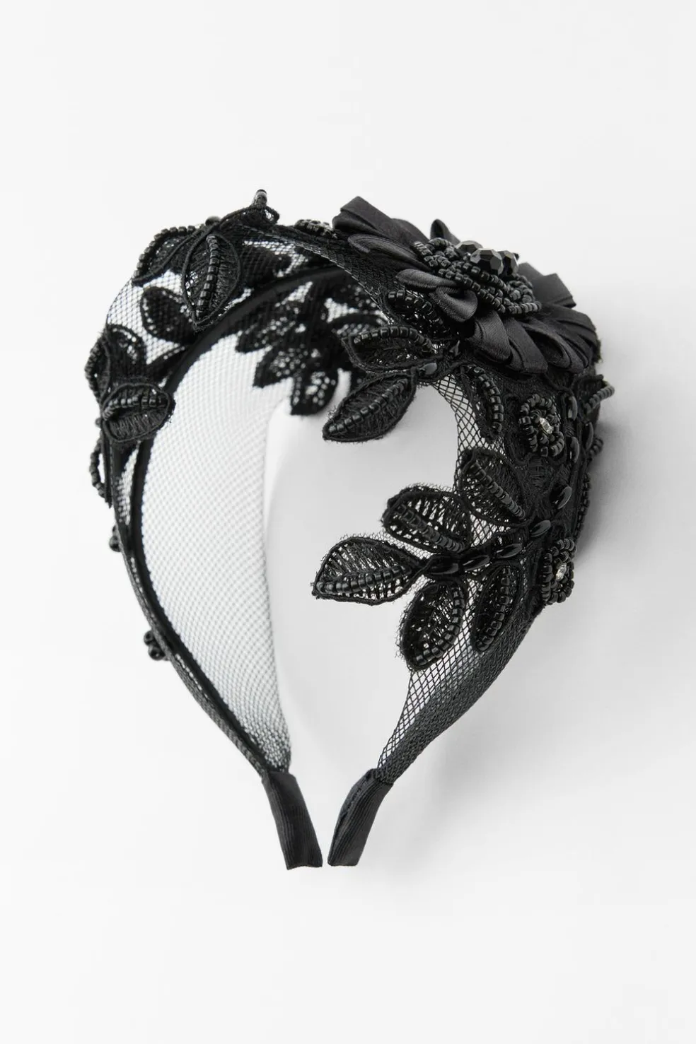 ZARA Acessórios / Bijuteria|Lingerie^BANDOLETE REDE FLORES COM BRILHO Preto