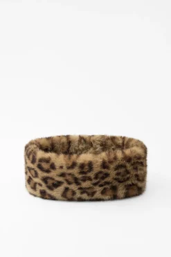 ZARA Acessórios / Bijuteria^BANDOLETE TIPO TURBANTE COM EFEITO DE PELO E ESTAMPADO ANIMAL Leopardo
