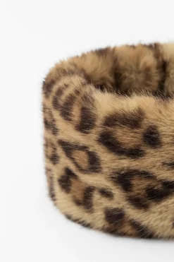 ZARA Acessórios / Bijuteria^BANDOLETE TIPO TURBANTE COM EFEITO DE PELO E ESTAMPADO ANIMAL Leopardo
