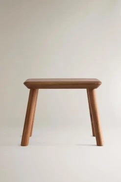 ZARA Móveis|Móveis^BANQUETA MADEIRA DE ACÁCIA BISELADA Castanho