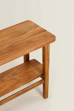 ZARA Móveis|Móveis^BANQUETA MADEIRA DE ACÁCIA Castanho