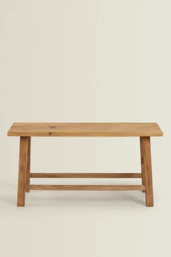 ZARA Móveis|Móveis^BANQUETA MADEIRA DE OLMO Bege-claro