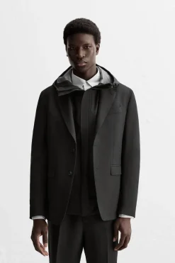 ZARA Blazers^BLAZER 100% LÃ Preto