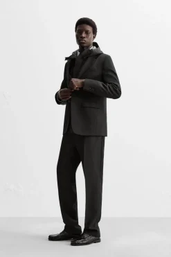 ZARA Blazers^BLAZER 100% LÃ Preto