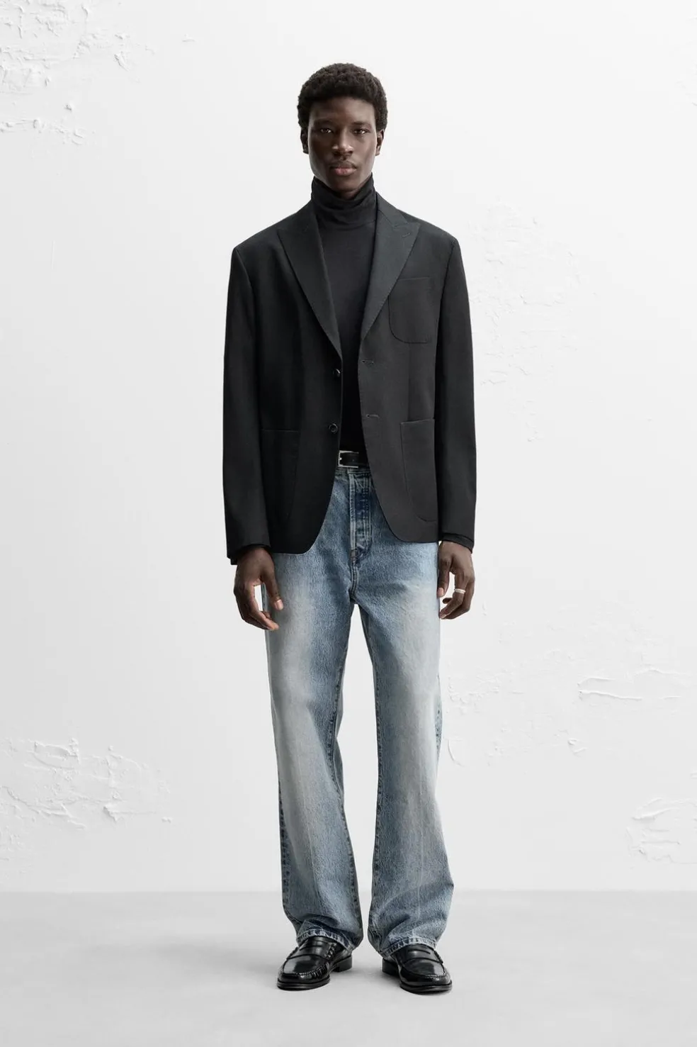 ZARA Blazers^BLAZER 100% LÃ Preto