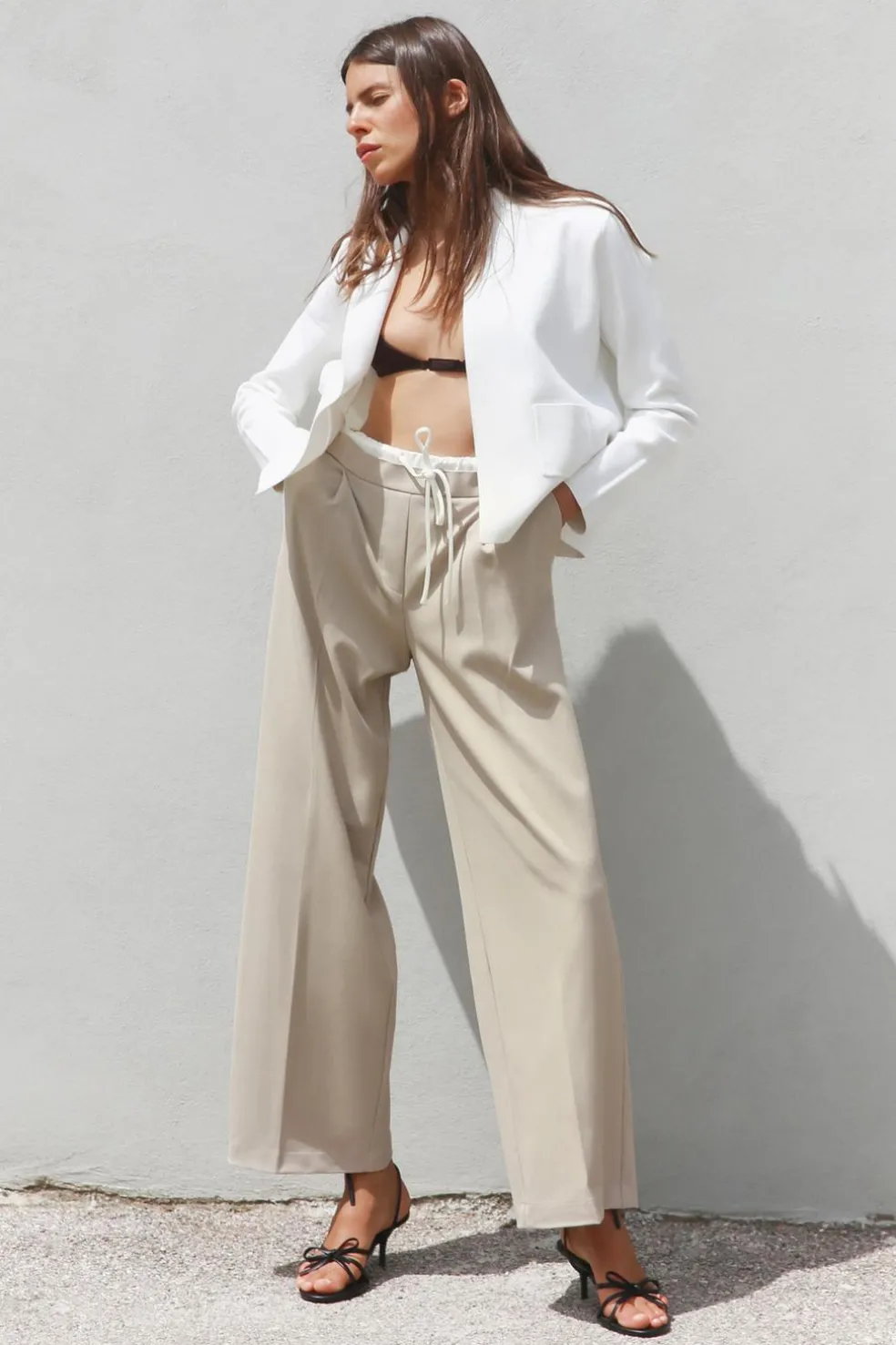 ZARA Blazers / Coletes^BLAZER ABERTO DE MALHA LISA Branco