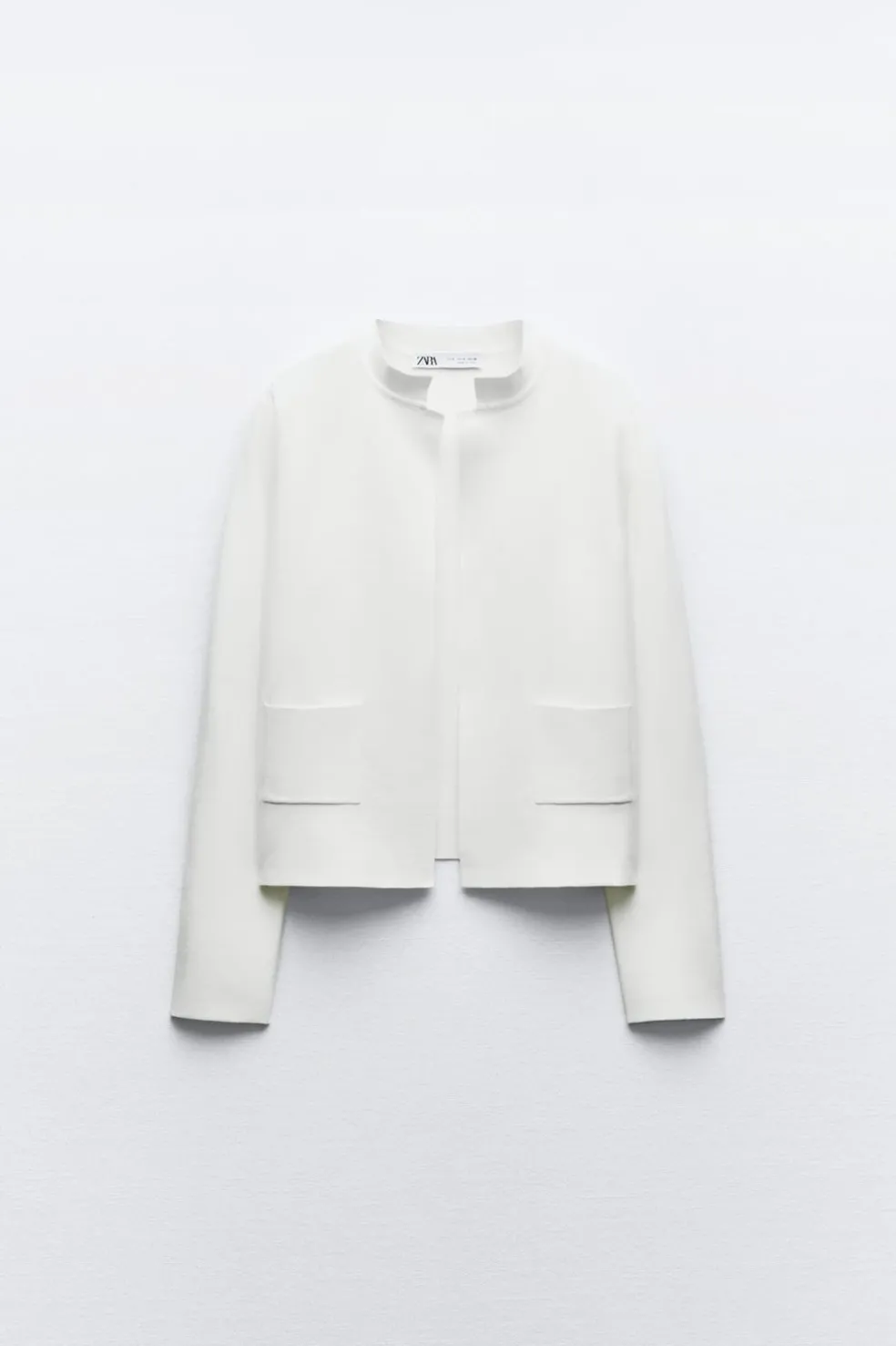 ZARA Blazers / Coletes^BLAZER ABERTO DE MALHA LISA Branco