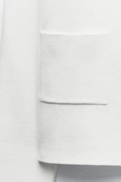 ZARA Blazers / Coletes^BLAZER ABERTO DE MALHA LISA Branco