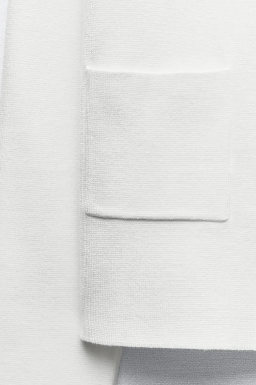 ZARA Blazers / Coletes^BLAZER ABERTO DE MALHA LISA Branco