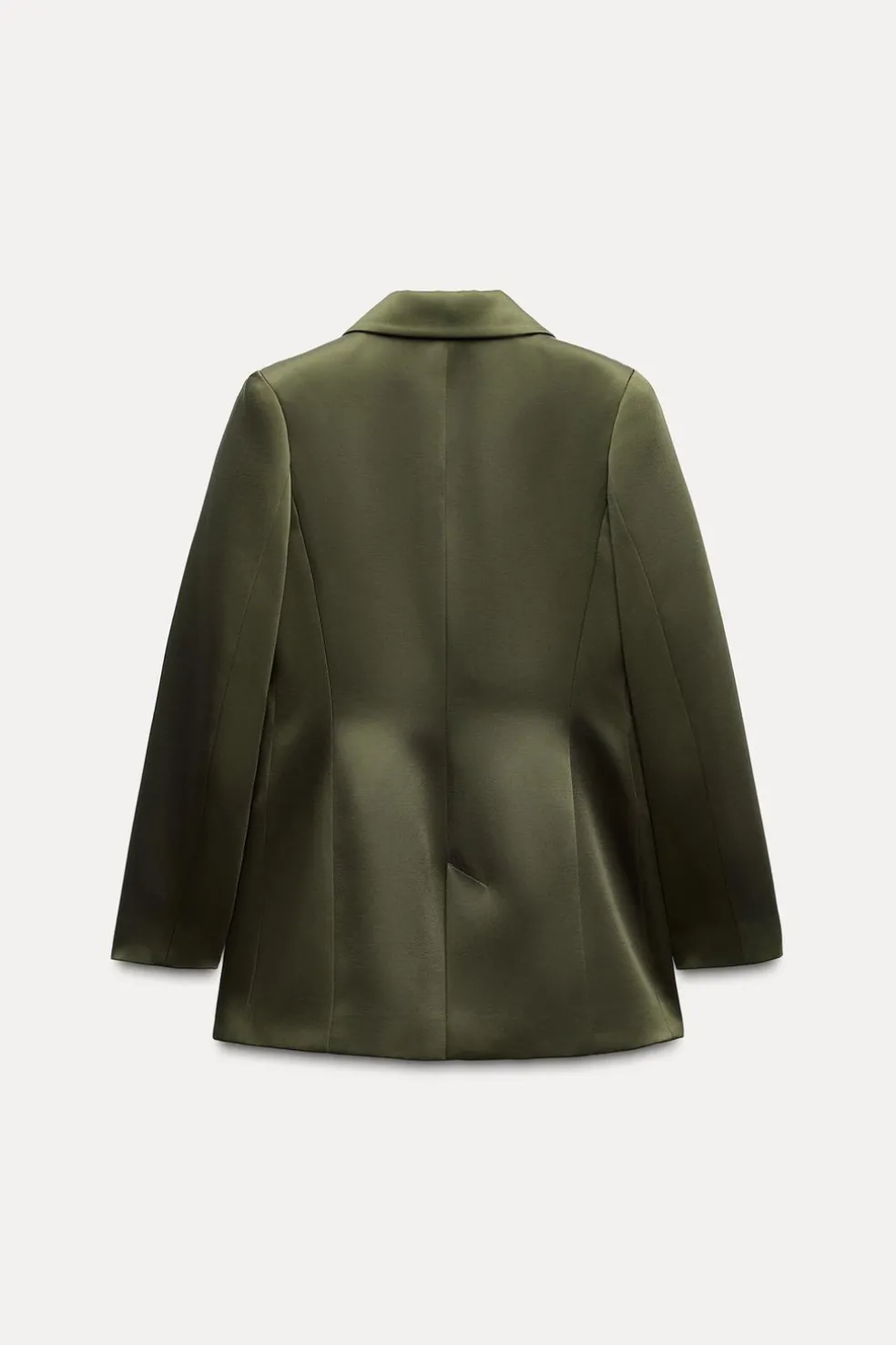 ZARA Blazers / Coletes^BLAZER ACETINADO CRUZADO Verde-escuro