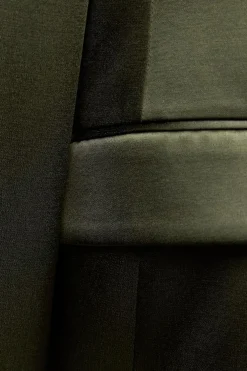 ZARA Blazers / Coletes^BLAZER ACETINADO CRUZADO Verde-escuro